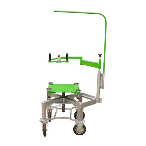 Rotary trolley with supporting arm